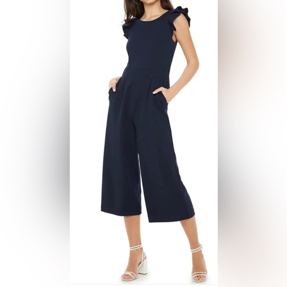 Elle Navy Blue Size XL Capri Romper